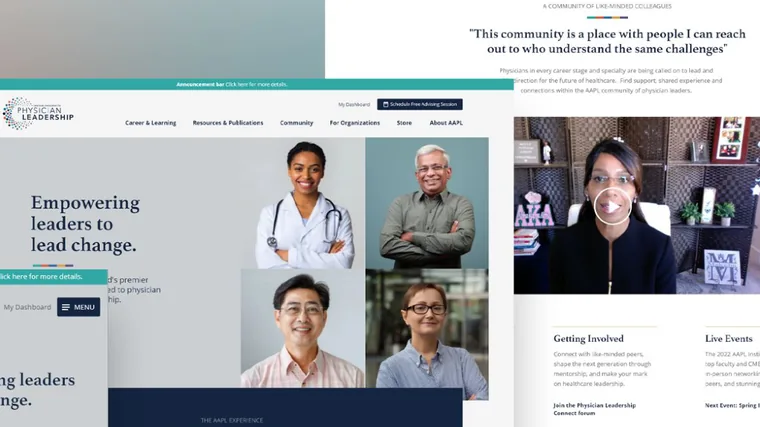 American Association for Physician Leadership website design
