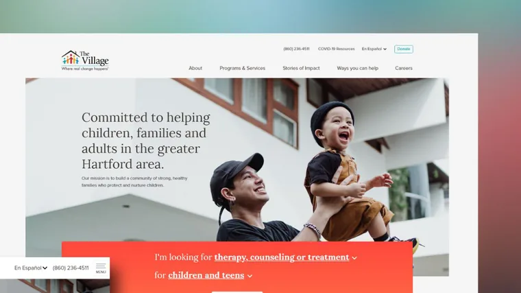 The Village website design